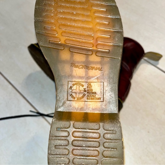 Dr. Martens Burgundy Vegan 1460 Boots - Size 8L/7M - Picture 7 of 7